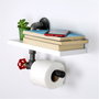 Hanah Home Boruraf244 Portarrollos de Papel Higiénico MDF Estilo Industrial Blanco
